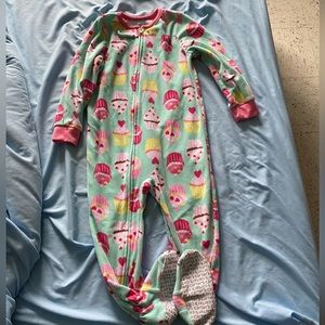 Cupcake footie pajamas